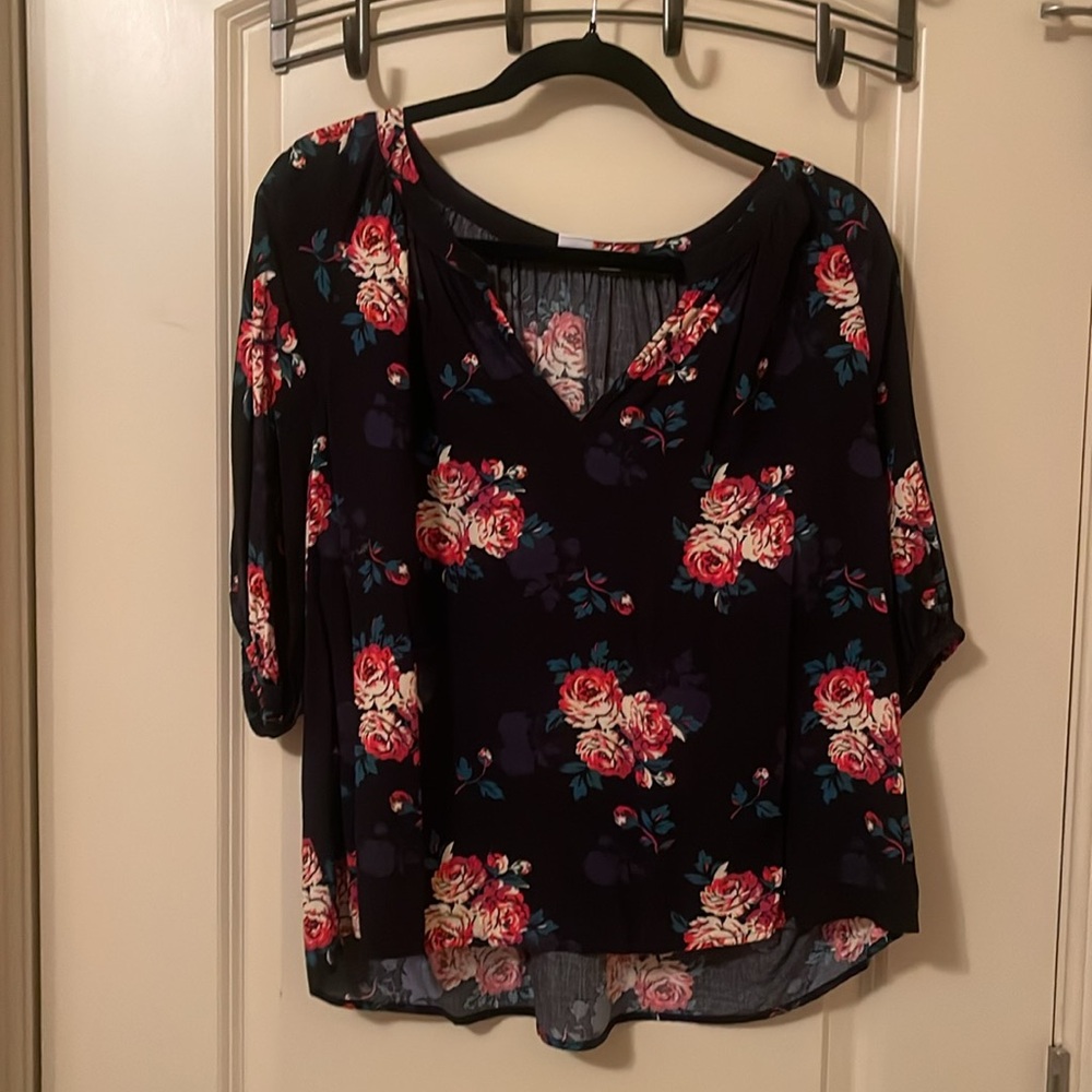 Split neck blouse